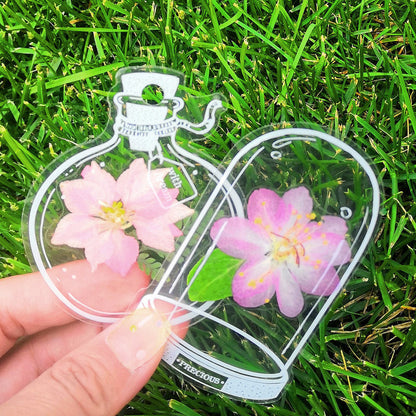 Clear Floral Paper Bookmark
