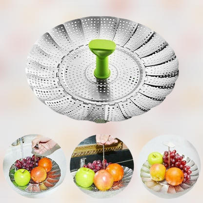 Collapsible Stainless Steel Vegetable Steamer Basket - Fesara