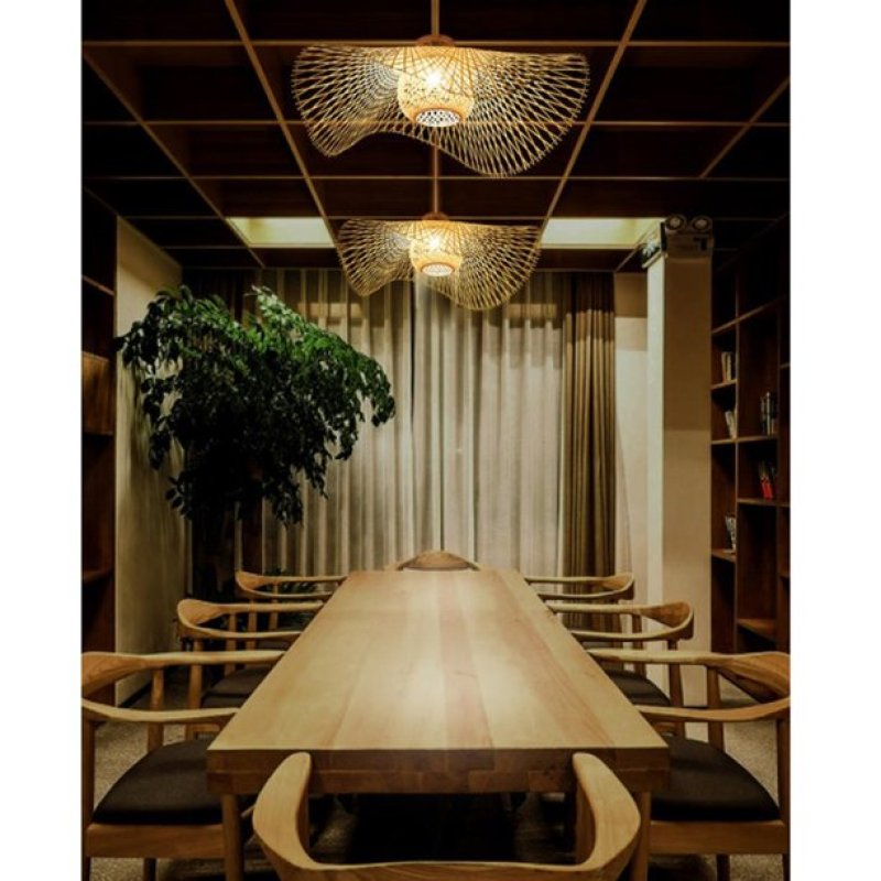 Natural Woven Rattan Pendant Light Fixture