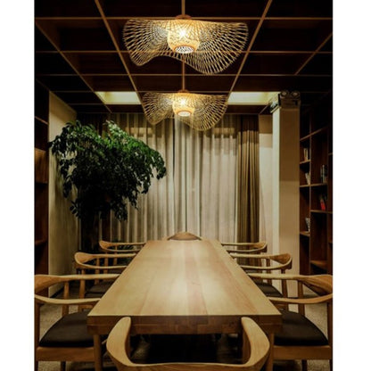 Natural Woven Rattan Pendant Light Fixture