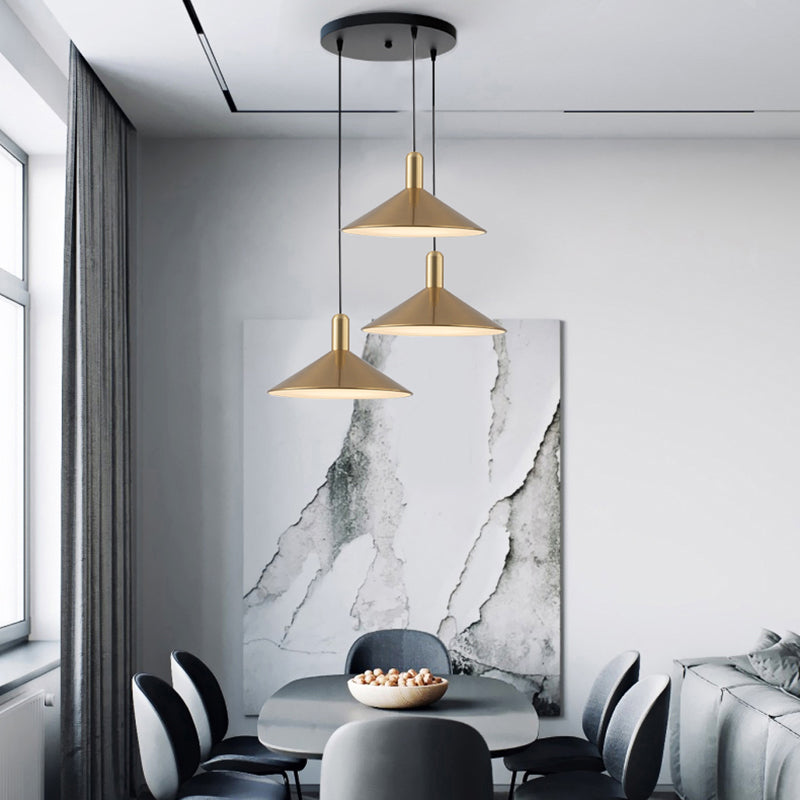 Contemporary Sleek Cone LED Hanging Light
