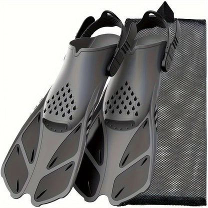Compact Travel Snorkel Fins with Adjustable Heel