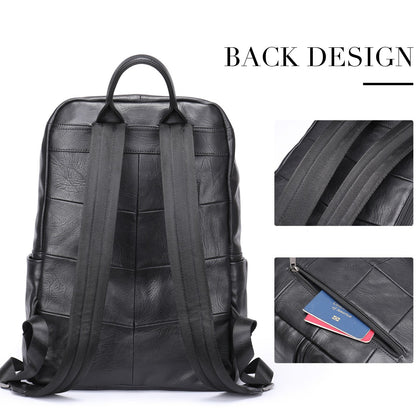 Premium Travel Leather Laptop Backpack