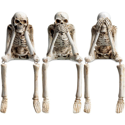 Spooky Resin Skull Decor Figurines - Fesara