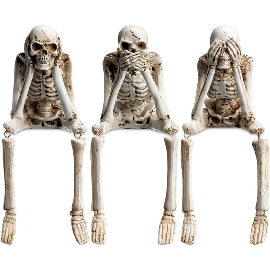Spooky Resin Skull Decor Figurines - Fesara
