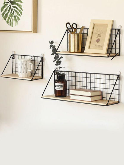 Rustic Natural Fiber Wall Shelf