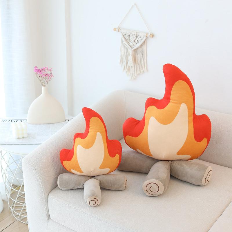 Warm Flame Soft Throw Pillow