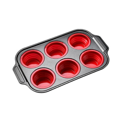 Non-Stick Silicone Muffin Pan with Durable Metal Base - Fesara