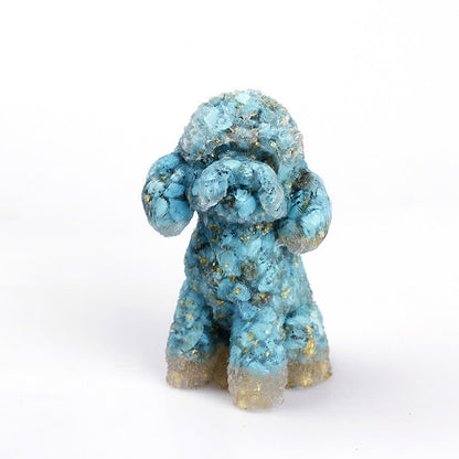 Sparkling Crystal Dog Gemstone Figurine Ornament