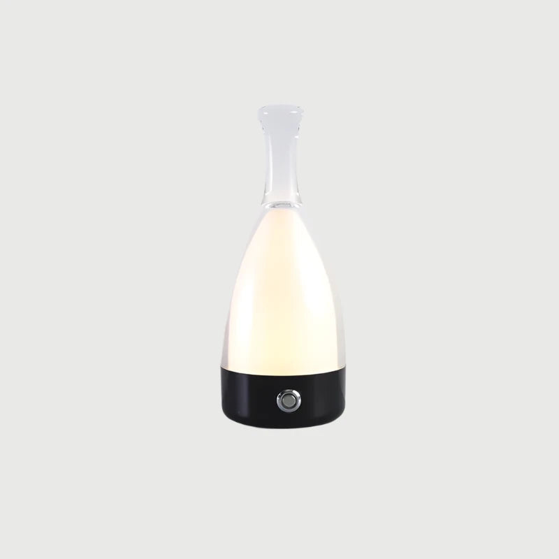 Elegant Glass Wine Bottle Desk Lamp