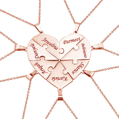 Customizable Heart Shaped Family Tree Necklace