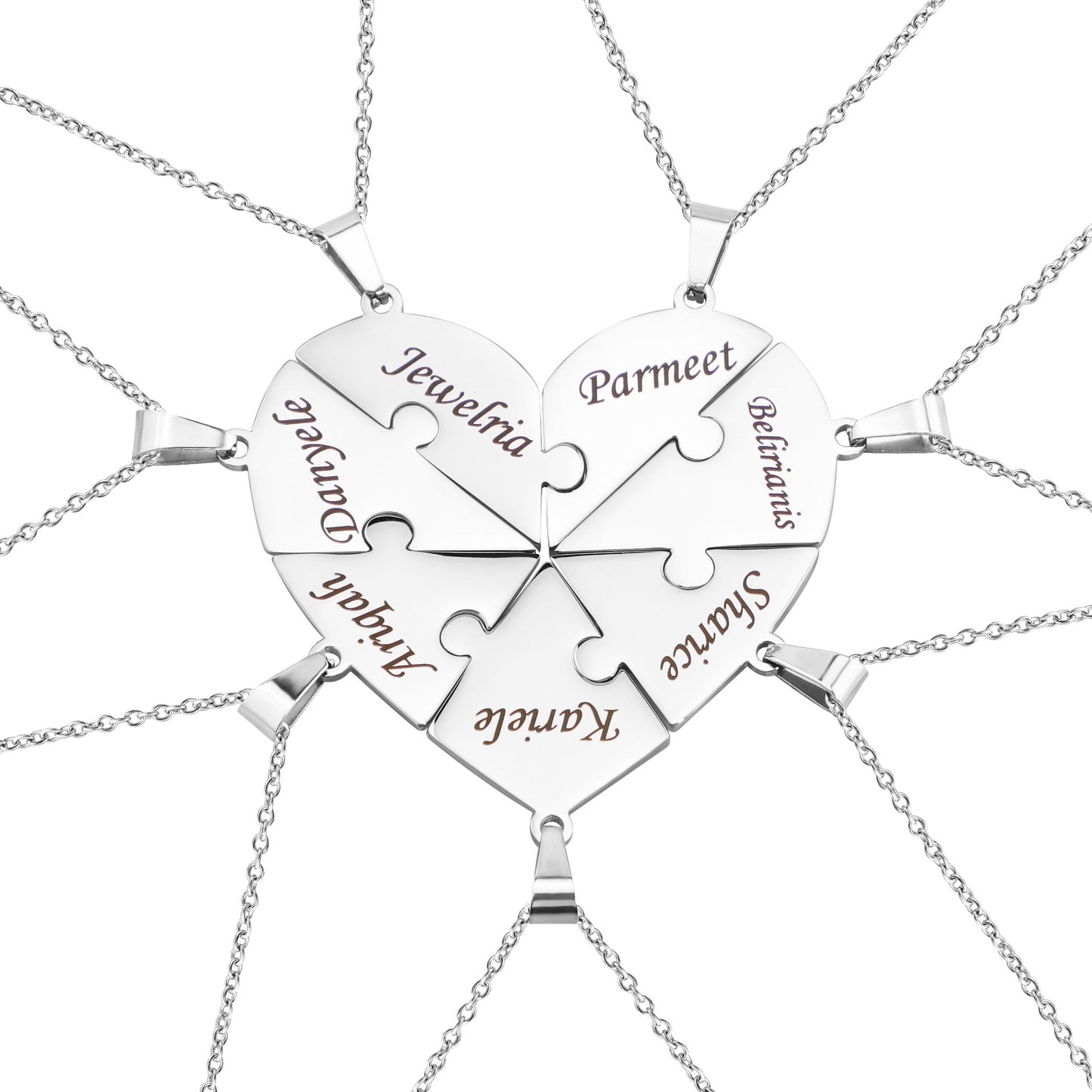 Customizable Heart Shaped Family Tree Necklace