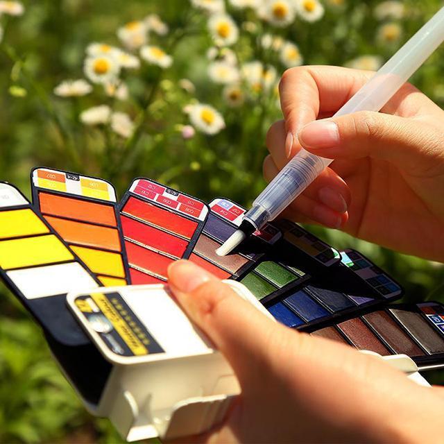 Compact Travel Watercolor Painting Sets