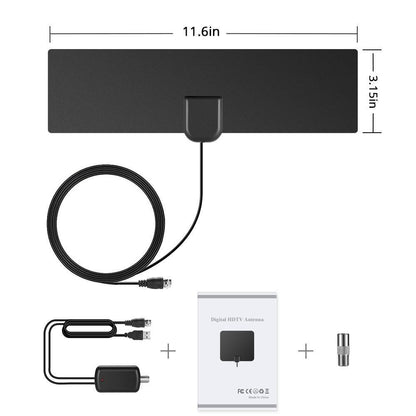 HD TV Antenna with Built-in Signal Amplifier Booster