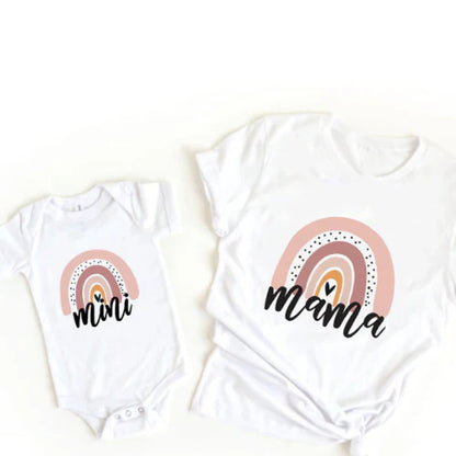 Colorful Mommy & Me Rainbow Tee Set