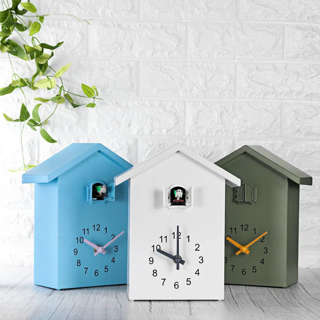 Simple Cuckoo Wall Clock - Classic Silent Hourly Chime