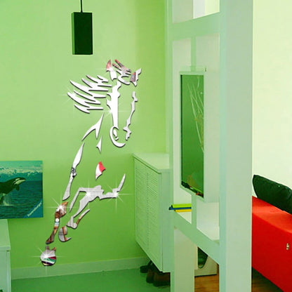Beautiful 3D Horse Wall Art Mirror Sticker Decor