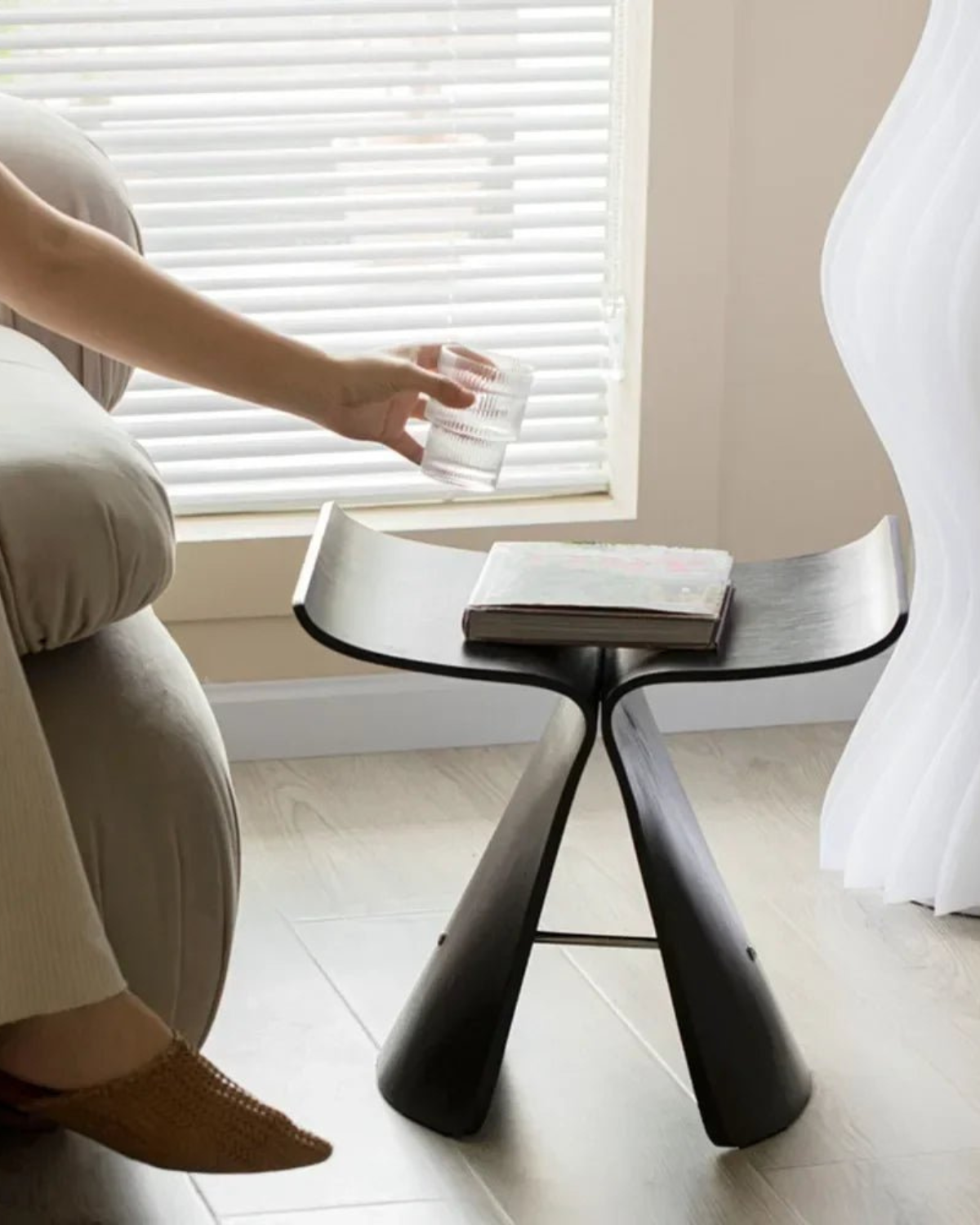 Rustic Floral End Table
