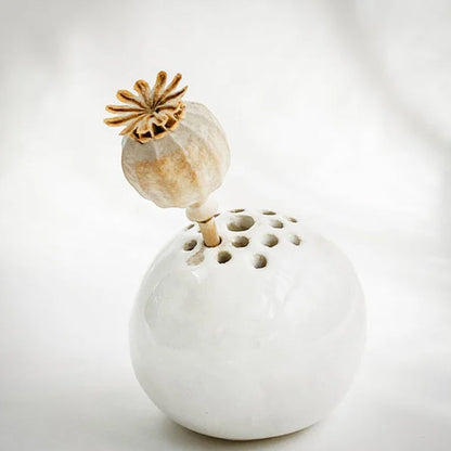 Unique Handmade Perforated Stone Vase Table Decor