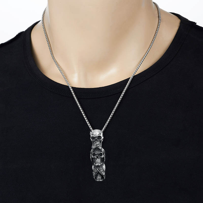 Trendy Sugar Skull Pendant Necklace