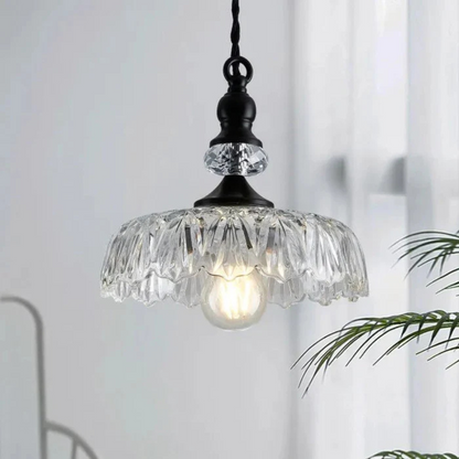 Vintage Glass Hanging Light Fixture