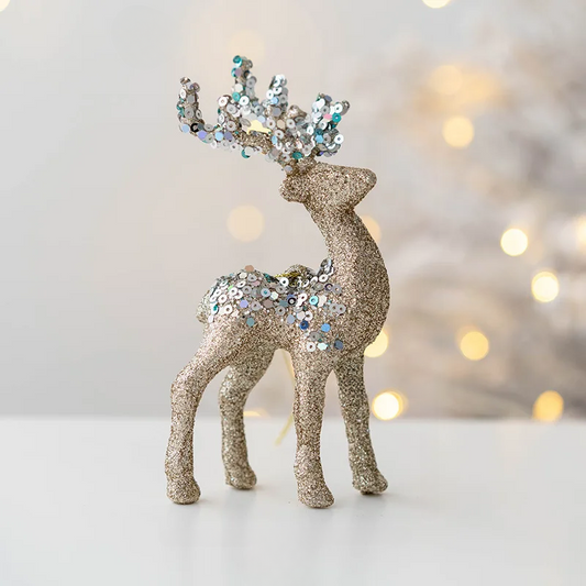 Shimmering Reindeer Christmas Ornament - Fesara