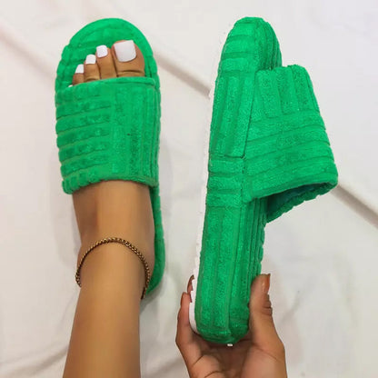 Plush Fuzzy Slippers for Home