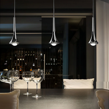 Modern Metal Drop Pendant Light Fixture