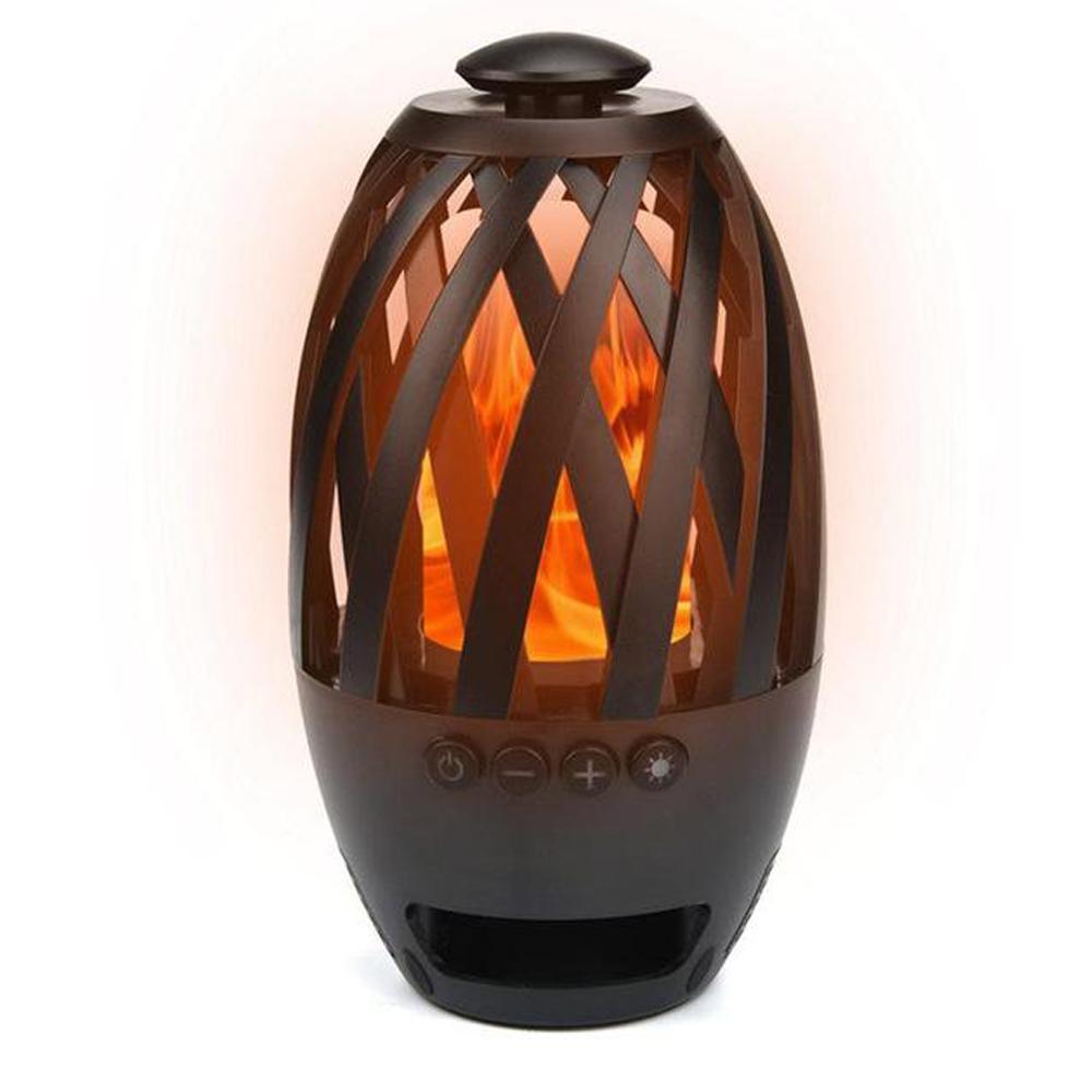 Warm LED Bluetooth Speaker with Flickering Light Effect