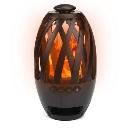 Warm LED Bluetooth Speaker with Flickering Light Effect
