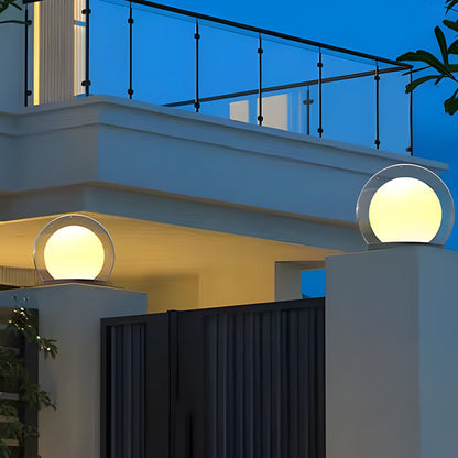 Modern Outdoor Solar Pillar Lamp - Weatherproof Garden Light with Dual-Layer Moonlight Design-6