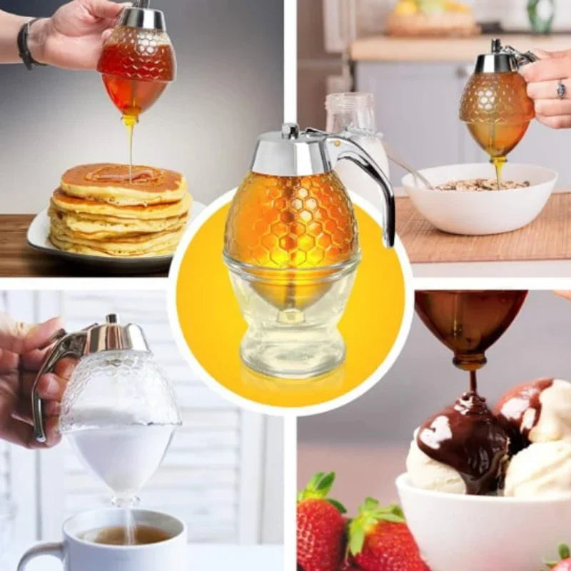 Easy Pour Honey Dispenser with No Drip Design