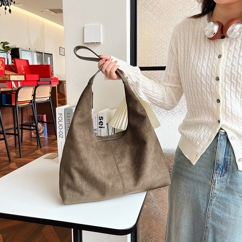 Luxurious Suede Crossbody Bag with Extra Storage