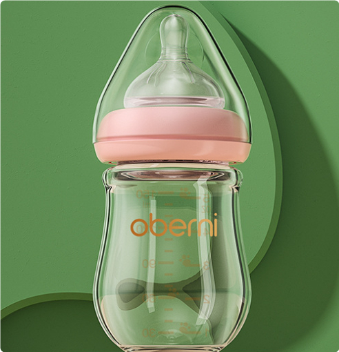Gentle Baby Bottle with Silicone Nipple - Safe Anti Colic