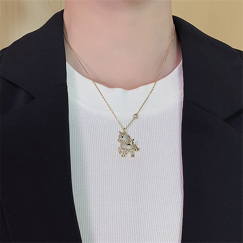Beautiful Winged Unicorn Pendant Necklace