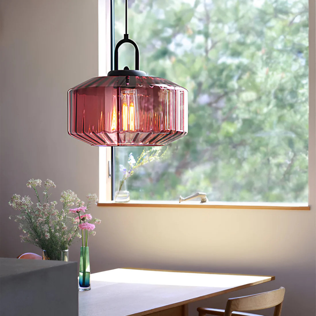 Vintage Style Glass Hanging Lamp
