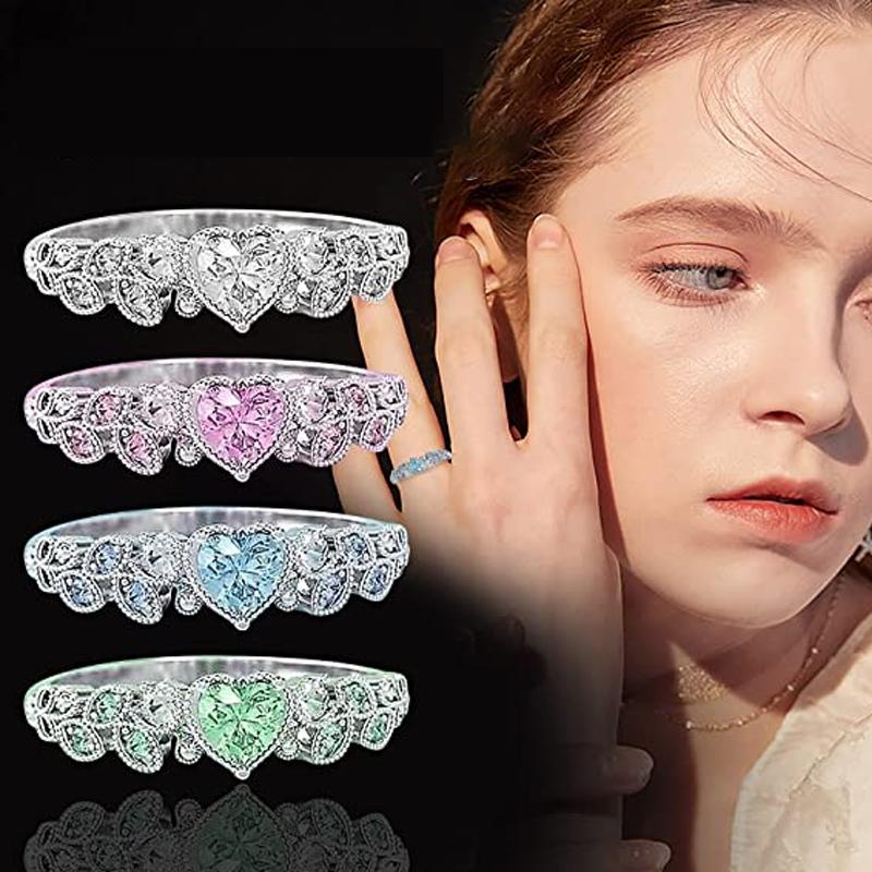 Trendy Heart Shaped Diamond Engagement Ring