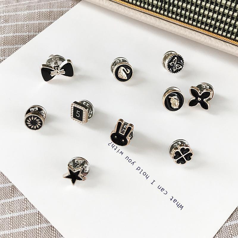 Secure Pin Brooches Set of 10