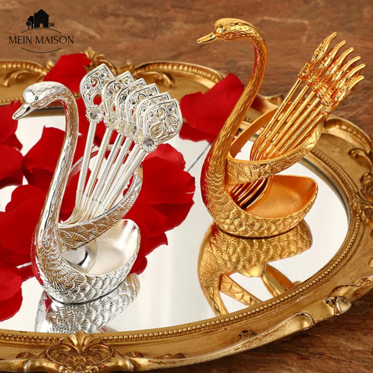 Elegant Swan Coffee Spoon
