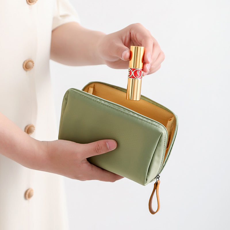 Spacious Double Zip Makeup Pouch Bag