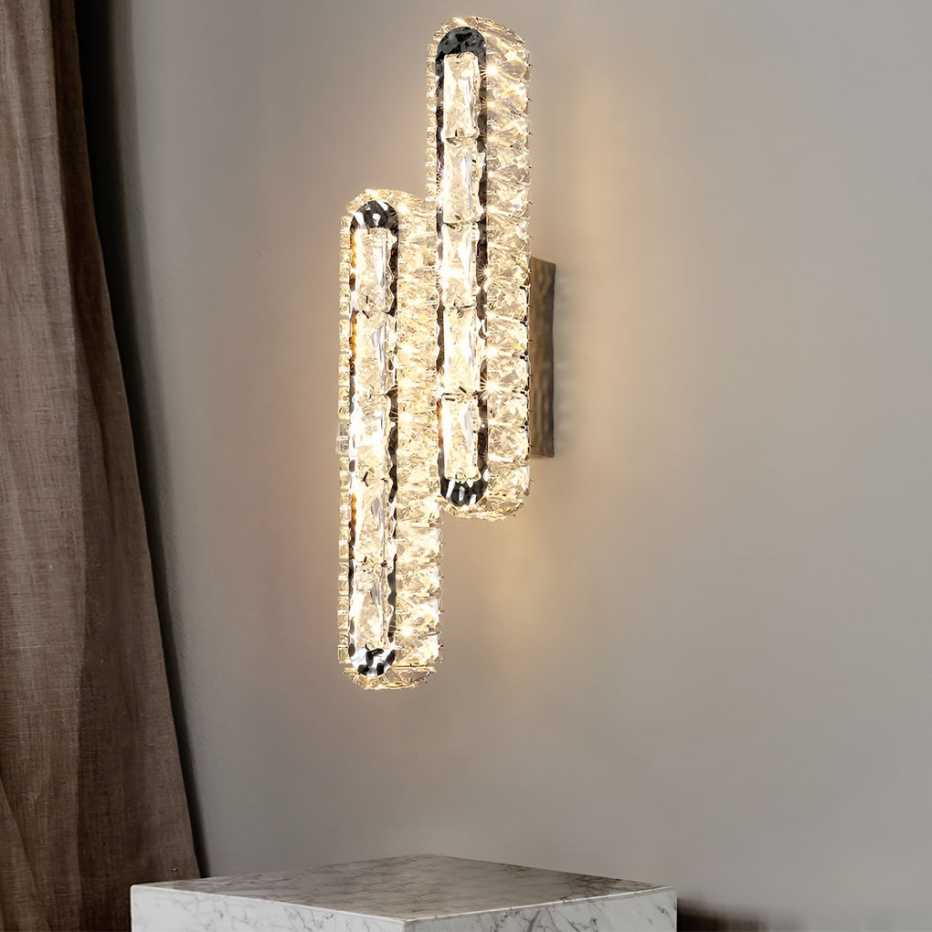 Luxury Crystal LED Wall Light with Adjustable Dimmer