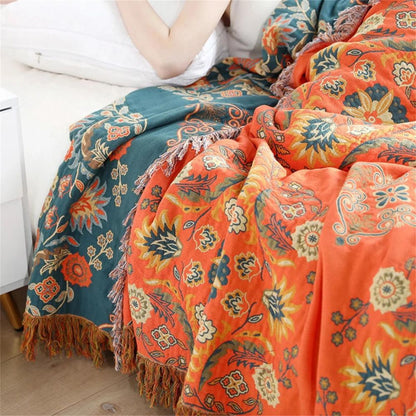 Classic Pattern Double Sided Throw Blanket