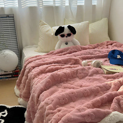 Plush Cozy Sherpa Throw Blanket