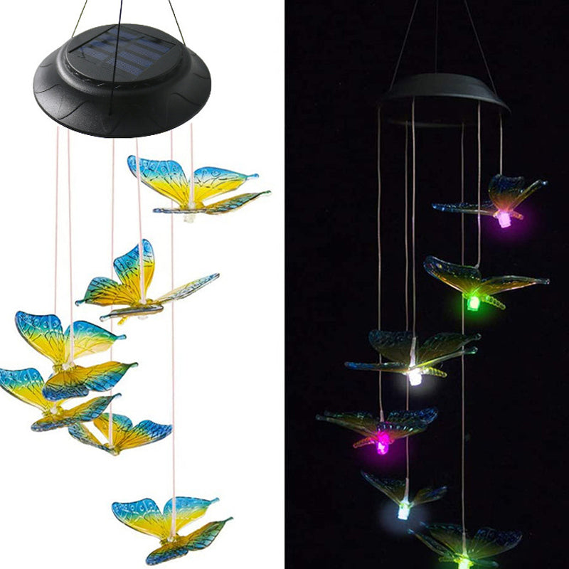 Solar Powered Glass Pendant Light