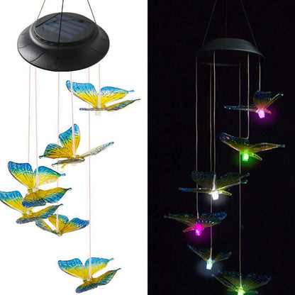 Solar Powered Glass Pendant Light