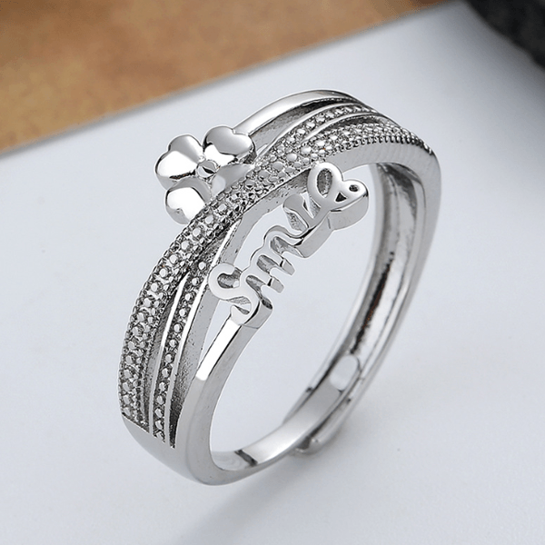 Comfort Fit Adjustable Silver Ring