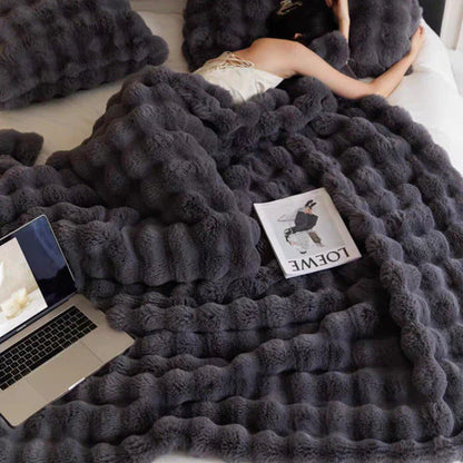 Plush Faux Fur Throw Blanket