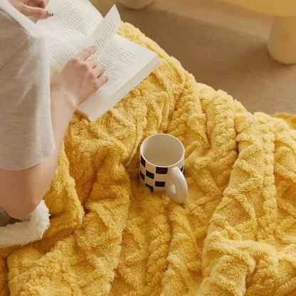 Plush Cozy Fleece Throw Blanket for Bed and Couch