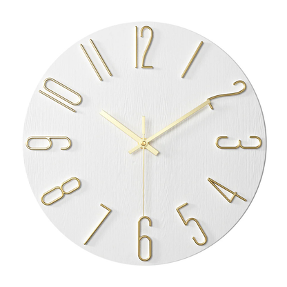 Stylish Black Silent Wall Clock 30cm Contemporary Design
