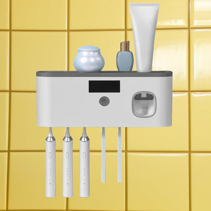Antibacterial Toothbrush Holder with Automatic Dispenser - Fesara